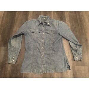 Vintage Lee Denim Jacket Mens Medium‎ Moleskin Western Workwear Hearts USA 70s